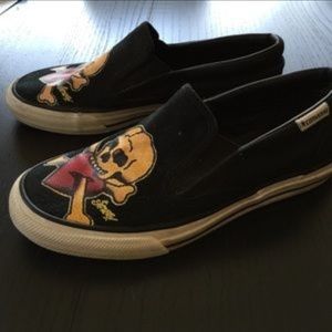 Sailor Jerry Tattoo Converse Rare Size 6 Slip On